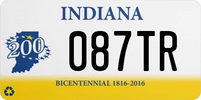 IN license plate 087TR