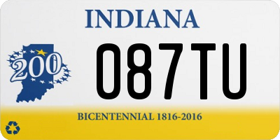 IN license plate 087TU