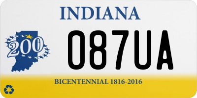 IN license plate 087UA