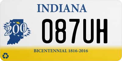 IN license plate 087UH