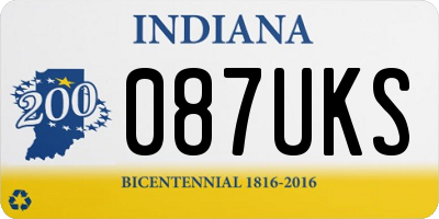 IN license plate 087UKS