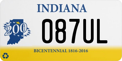 IN license plate 087UL