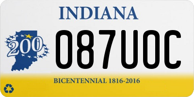 IN license plate 087UOC