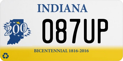 IN license plate 087UP