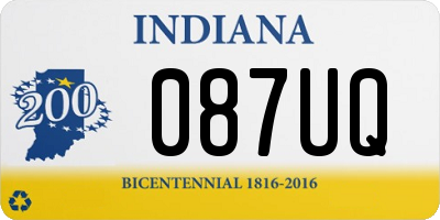 IN license plate 087UQ