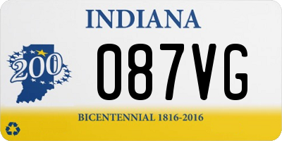 IN license plate 087VG
