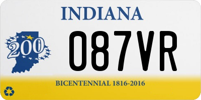 IN license plate 087VR