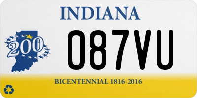 IN license plate 087VU