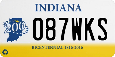 IN license plate 087WKS