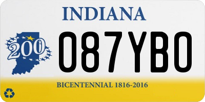 IN license plate 087YBO