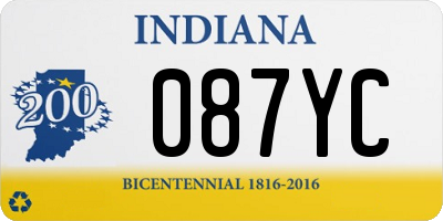 IN license plate 087YC