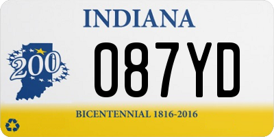 IN license plate 087YD