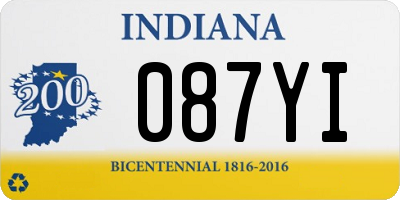 IN license plate 087YI