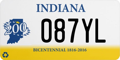 IN license plate 087YL