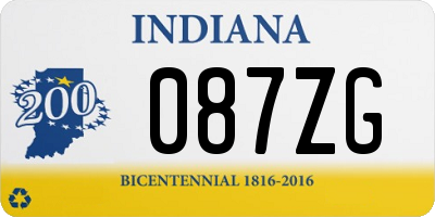 IN license plate 087ZG