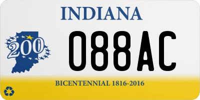 IN license plate 088AC