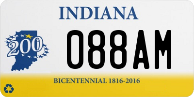 IN license plate 088AM