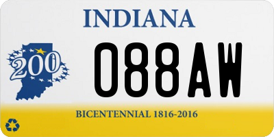 IN license plate 088AW
