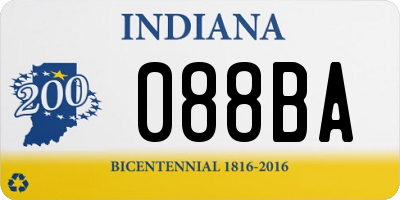 IN license plate 088BA