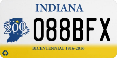 IN license plate 088BFX