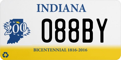 IN license plate 088BY