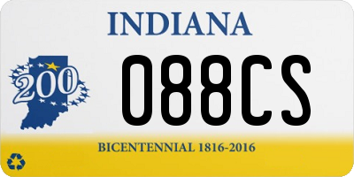 IN license plate 088CS