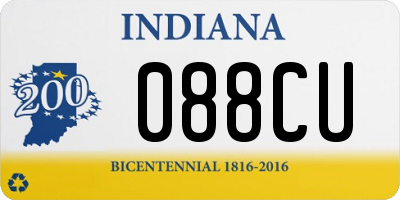 IN license plate 088CU