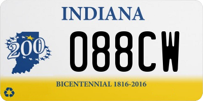 IN license plate 088CW