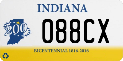 IN license plate 088CX