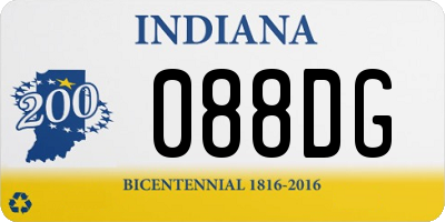 IN license plate 088DG