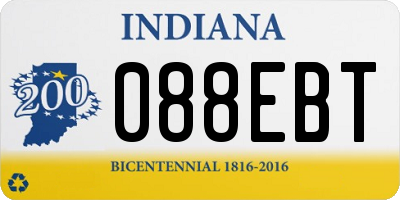 IN license plate 088EBT