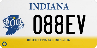 IN license plate 088EV