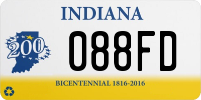 IN license plate 088FD