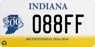 IN license plate 088FF