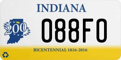 IN license plate 088FO