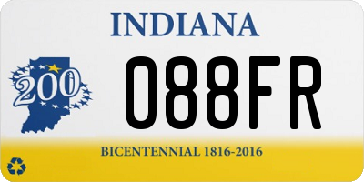 IN license plate 088FR