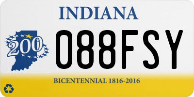 IN license plate 088FSY