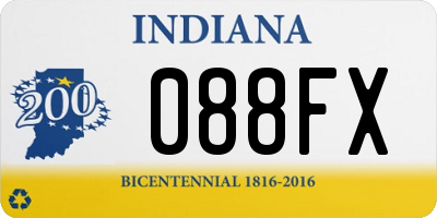 IN license plate 088FX