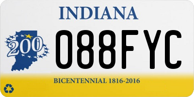 IN license plate 088FYC