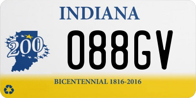 IN license plate 088GV