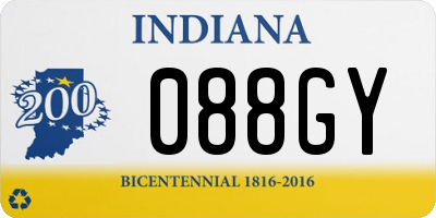 IN license plate 088GY