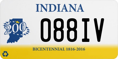 IN license plate 088IV