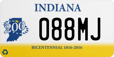 IN license plate 088MJ
