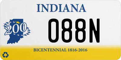 IN license plate 088N