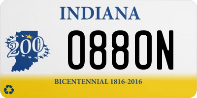 IN license plate 088ON