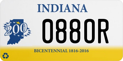 IN license plate 088OR