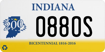 IN license plate 088OS