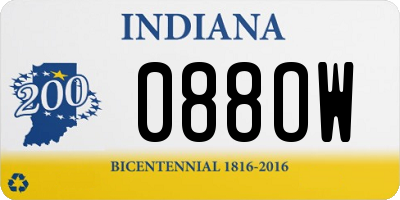 IN license plate 088OW