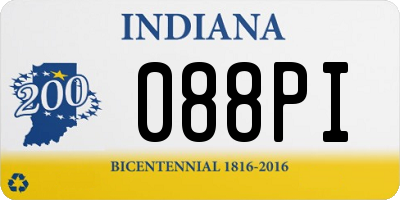 IN license plate 088PI