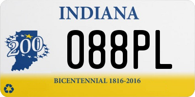 IN license plate 088PL